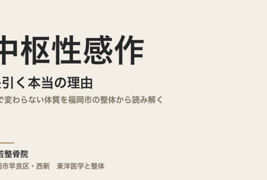 中枢性感作が長引く本当の理由｜薬で変わらない体質を福岡市の整体から読み解く