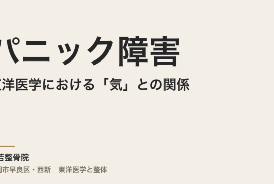 東洋医学における「気」とパニック障害の関係