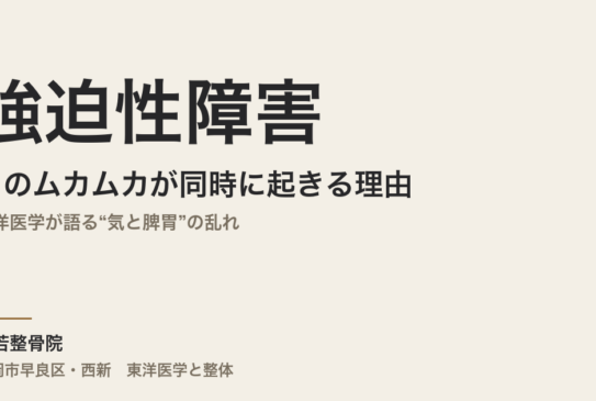 強迫性障害と胃のムカムカが同時に起きる理由｜東洋医学が語る“気と脾胃”の乱れ