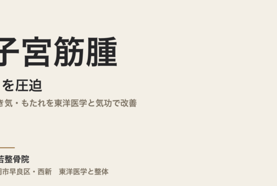 子宮筋腫が胃を圧迫｜吐き気・もたれを東洋医学と気功で改善