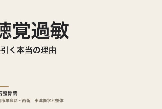 聴覚過敏が長引く本当の理由｜福岡市・常若整骨院が体質から整える