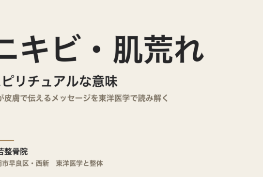 ニキビ・肌荒れのスピリチュアルな意味｜体が皮膚で伝えるメッセージを東洋医学で読み解く