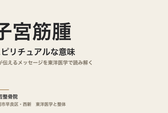 子宮筋腫のスピリチュアルな意味｜体が伝えるメッセージを東洋医学で読み解く