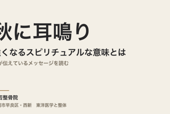 秋に耳鳴りが強くなるスピリチュアルな意味とは｜体が伝えているメッセージを読む